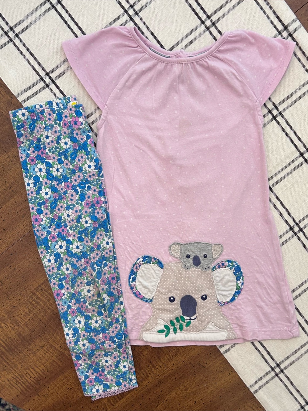 Baby Boden Koala Matching Tunic and Legging Set Toddler Girls 2-3 Play Condition